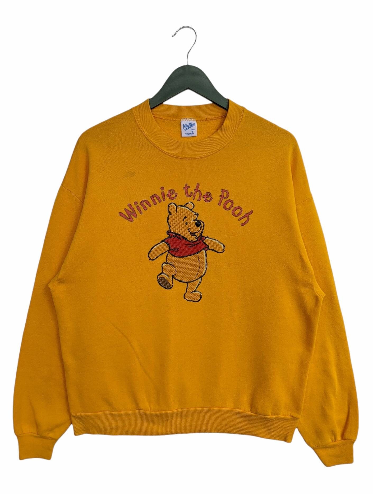 トップス 90s Winnie-the-Pooh Vintage Disney Vintage 90s Winnie the Pooh Sweatshirt/size L/yellow Colour