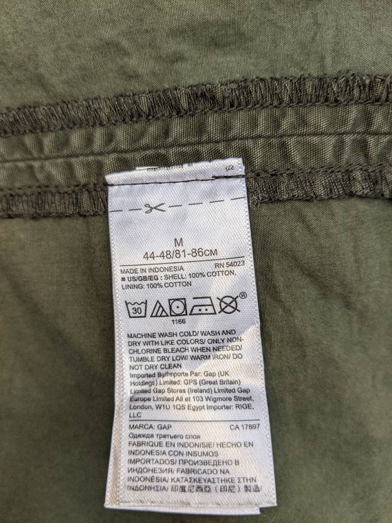 Vintage Gap Military Jacket/size M/fullzip/army/streetwear/hoodie