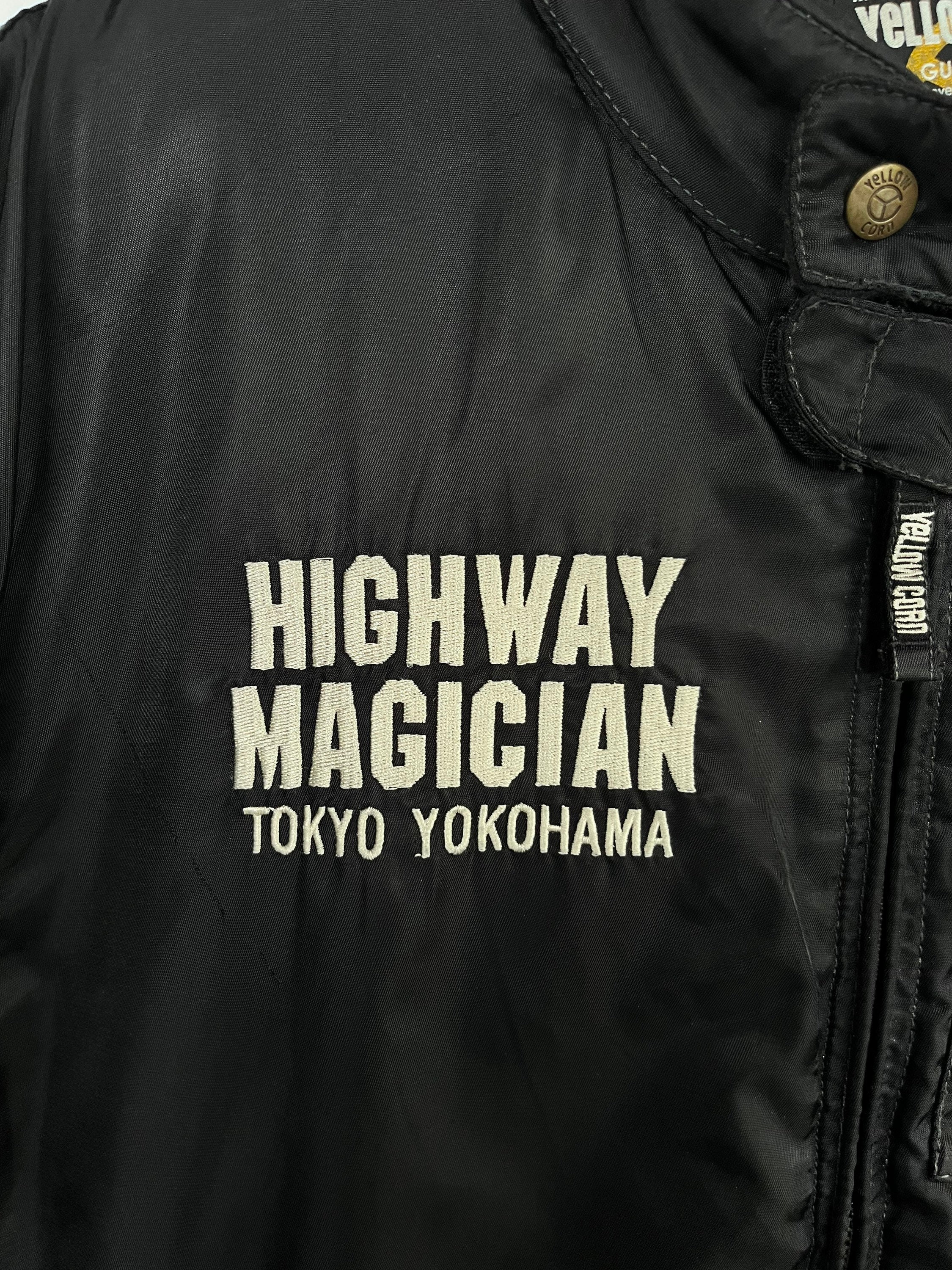 Vintage Yellow Corn Bomber Jacket/size Ll/black Color/motorsports