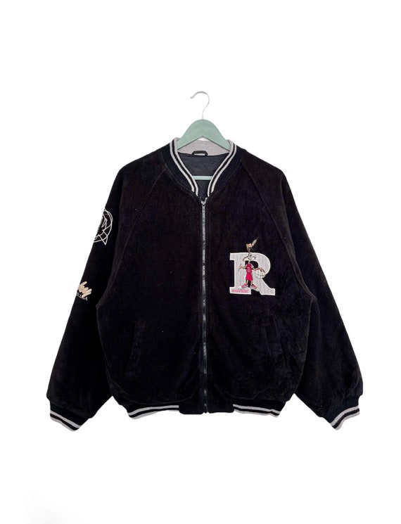 Vintage Rocky Rabbit Varsity Jacket,rare Cartoon,size L,black Colour,full  Button,big Logo at Back,good Condition for Used Jacket. - Etsy