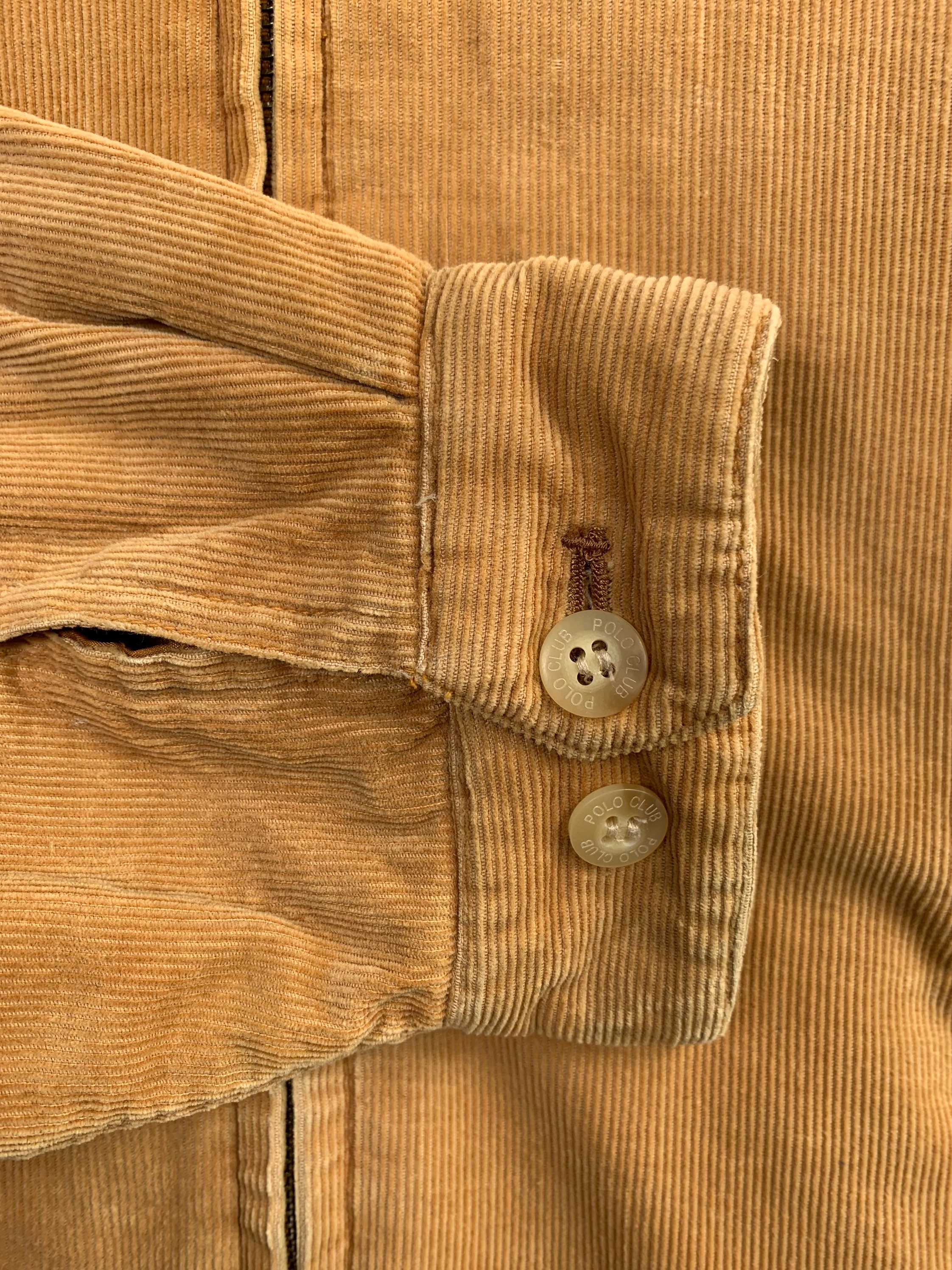 Vintage Polo Club Corduroy Jacket: 90s Brown Full Zip (size L