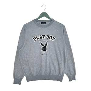 Vintage Playboy Sweatshirt/Size M/Grey Colour/Streetwear/Hugh Hefner/Playmates/