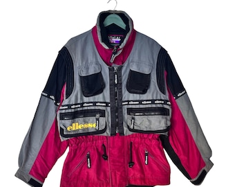 Vintage Ellesse X Goldwin All Over Print Big Logo Ski Jacket Size