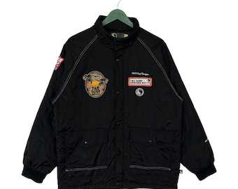 Vintage T&C Surf Designs svart jacka - storlek M - Patched Streetwear