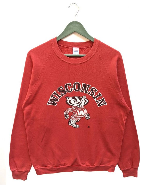 Rare!!80s Wisconsin University Sweatshirt/Size XL/