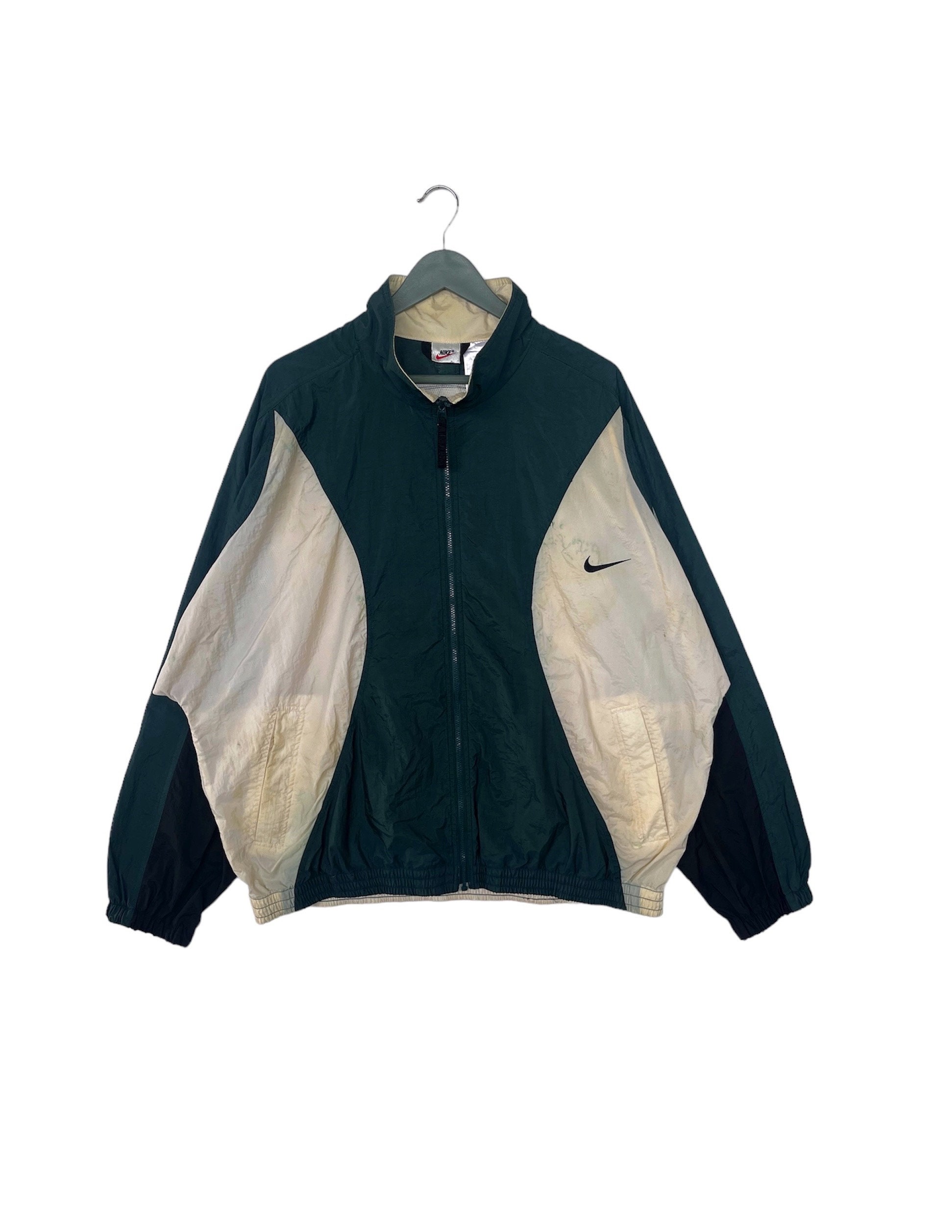 Giacca a vento Nike vintage anni 90 abbigliamento sportivo zip integrale streetwear swoosh Etsy Italia