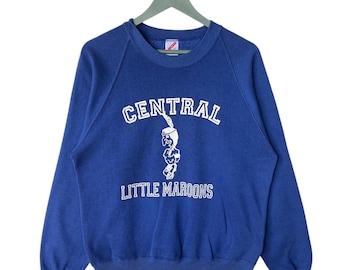 Vintage 90s Central Little Maroons Sweatshirt - Jerzees - Made In USA - Size L