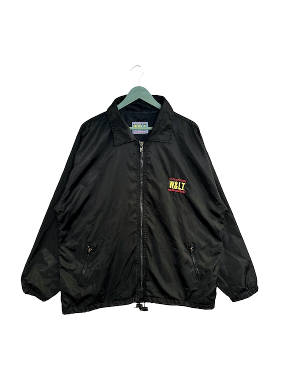 Walter Van Beirendonck, Vintage W< Walter Van Beirendonck Black Jacket: Embroidered Logo, Full Zip