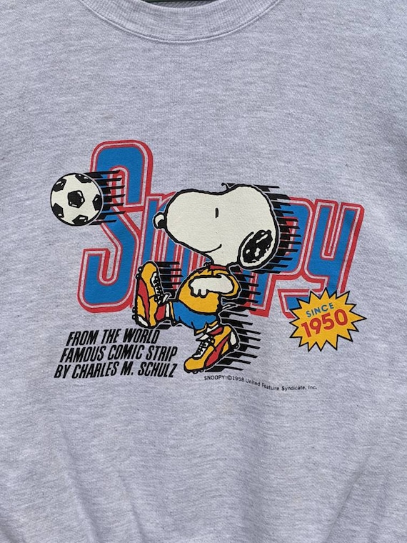 Vintage Peanuts Snoopy Sweatshirt/Gray Colour/Cre… - image 3