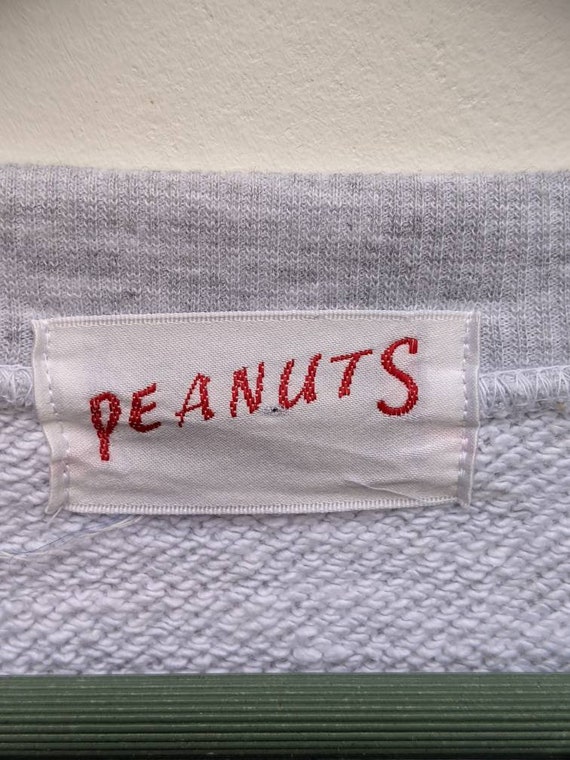 Vintage Peanuts Snoopy Sweatshirt/Gray Colour/Cre… - image 5
