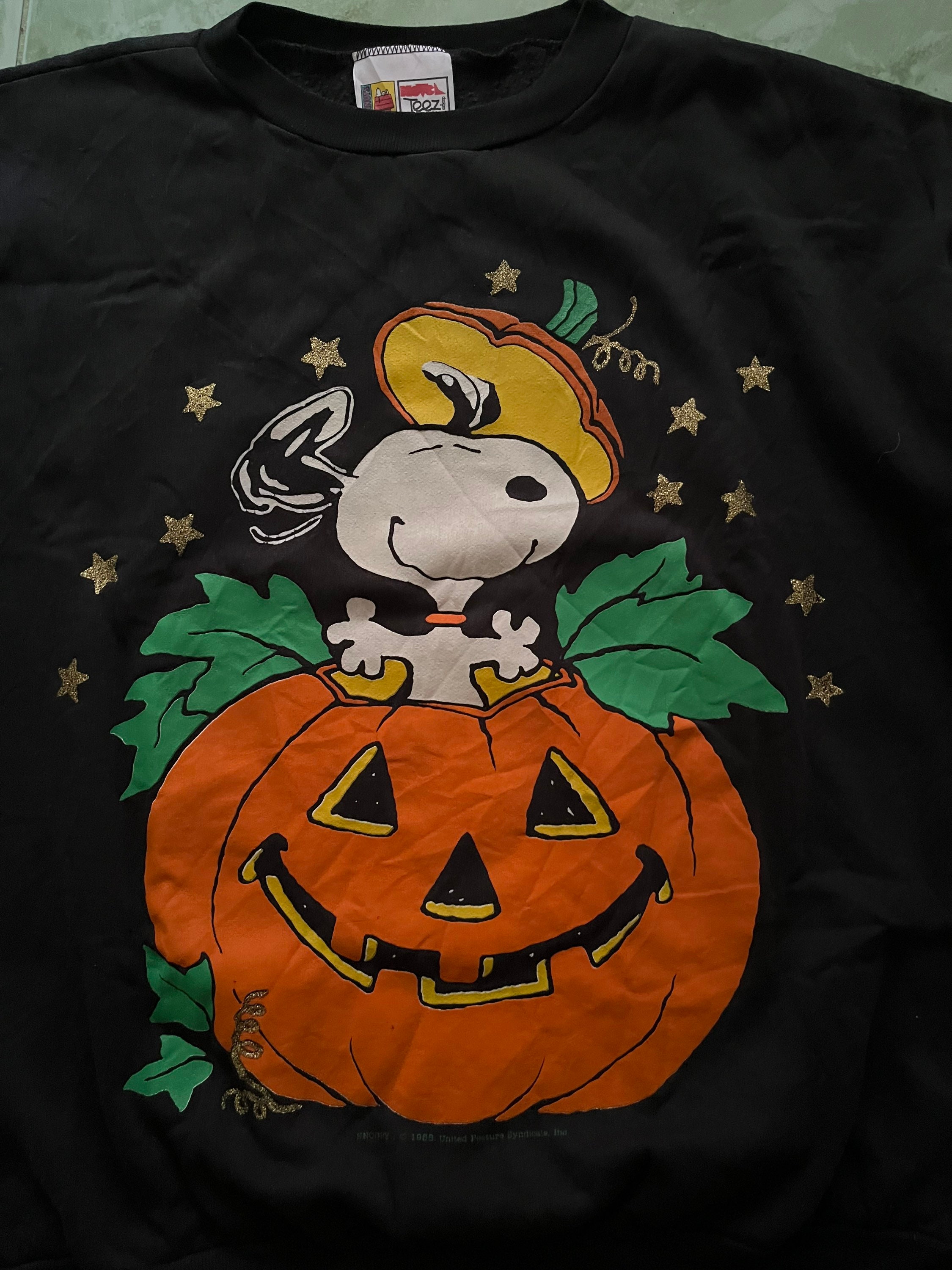 Vintage Peanuts Snoopy Joe Ghoul Cool Halloween Sweatshirt