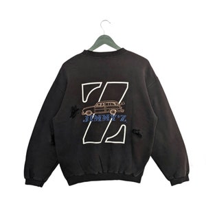 Vintage 90s Jimmy&#39;z Distress Sweatshirt/Size S/Faded Black/Crewneck/Pullover/Long Sleeve/Skates/Streetwear/Sportswear/Rare