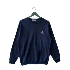 Vintage Pierre Balmain Sweatshirt/Dark Blue/Size M/Streetwear/Embroidery Logo/Designer/Paris