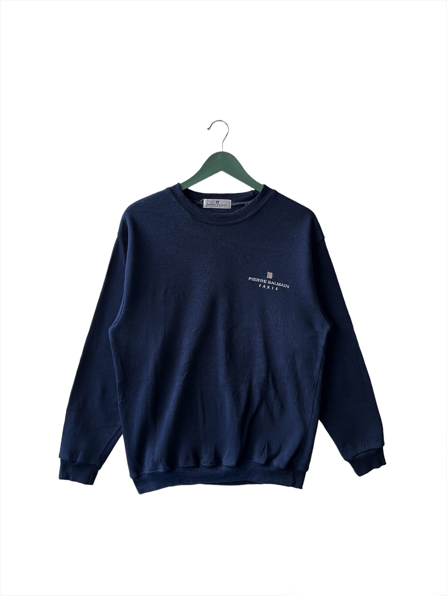 希少【BALMAIN】ヴィンテージデザイントレーナー スウェット・トレーナー BALMAIN EH1JT047BC72 Sweatshirts Blue