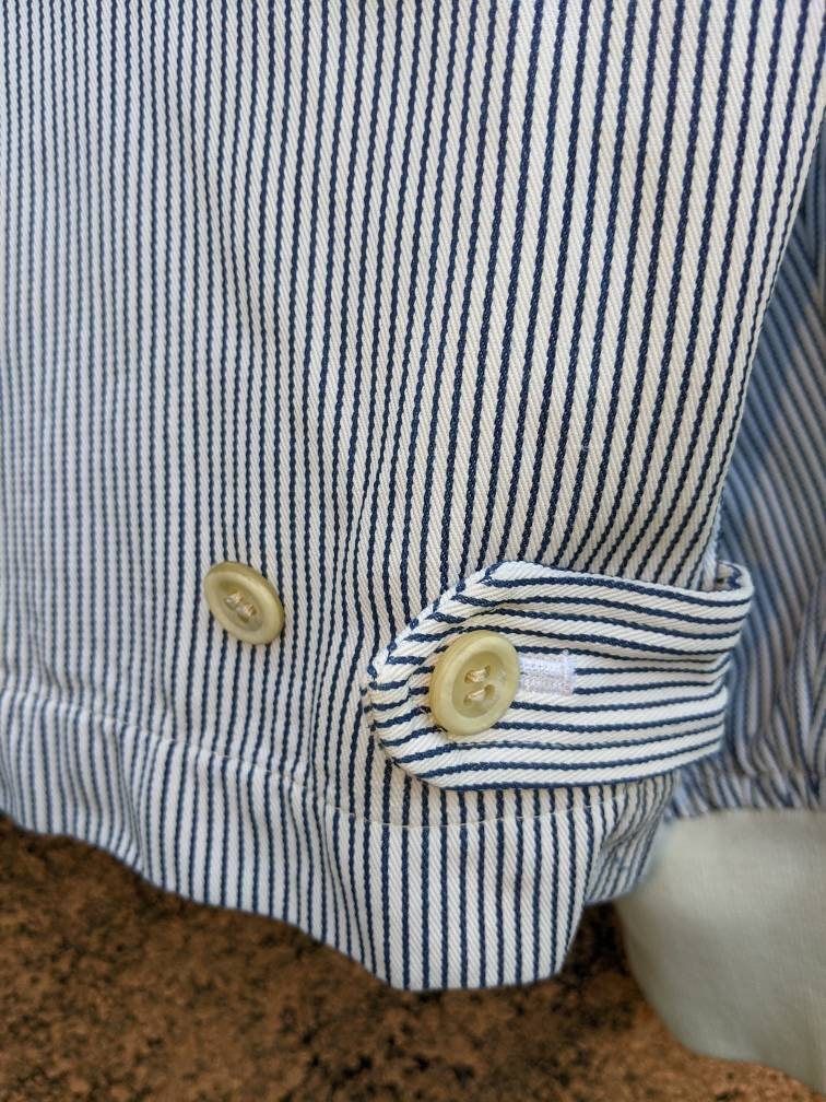 Vintage Comme Des Garcons Button Ups Hickory Shirt/size M