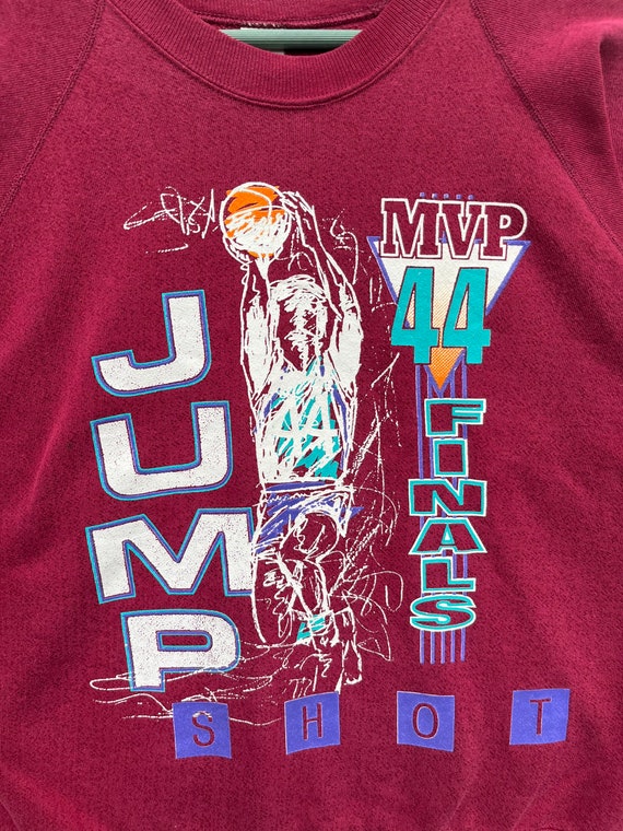 Vintage 80s NBA Final MVP Sweatshirt/Maroon Colou… - image 3