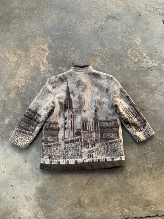 Vintage City Monument Art Sweater/Size M-L/Full-z… - image 2