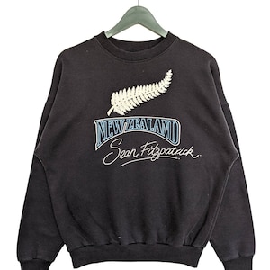 Sudadera vintage de rugby de Nueva Zelanda de Sean Fitzpatrick