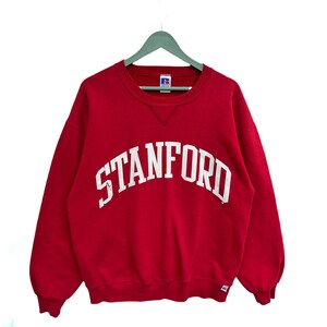 Vintage 90s Stanford University Sweatshirt/Size L/Red Colour/Crewneck/Streetwear/Made In Usa/Streetwear/Sportswear