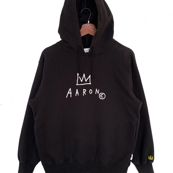 Vintage Uniqlo Jean Michel Basquiat Arron Hoodie/Größe M/Schwarz/Lange Ärmel/Streetwear.