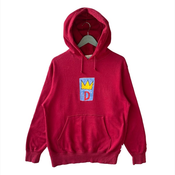 Vintage Y2K Jean-Michael Basquiat Hoodie/Größe M/Maroon Farbe/japanische Marke/Pullover