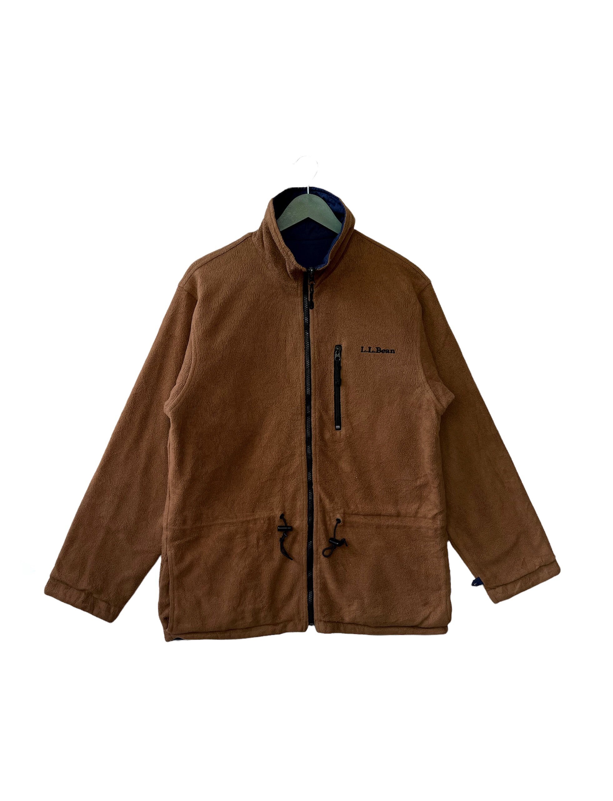 Vintage L.l.bean Reversible Fleece Jacket/size S/brown and Vintage L.l.bean Reversible Fleece Jacket/size S/brown and