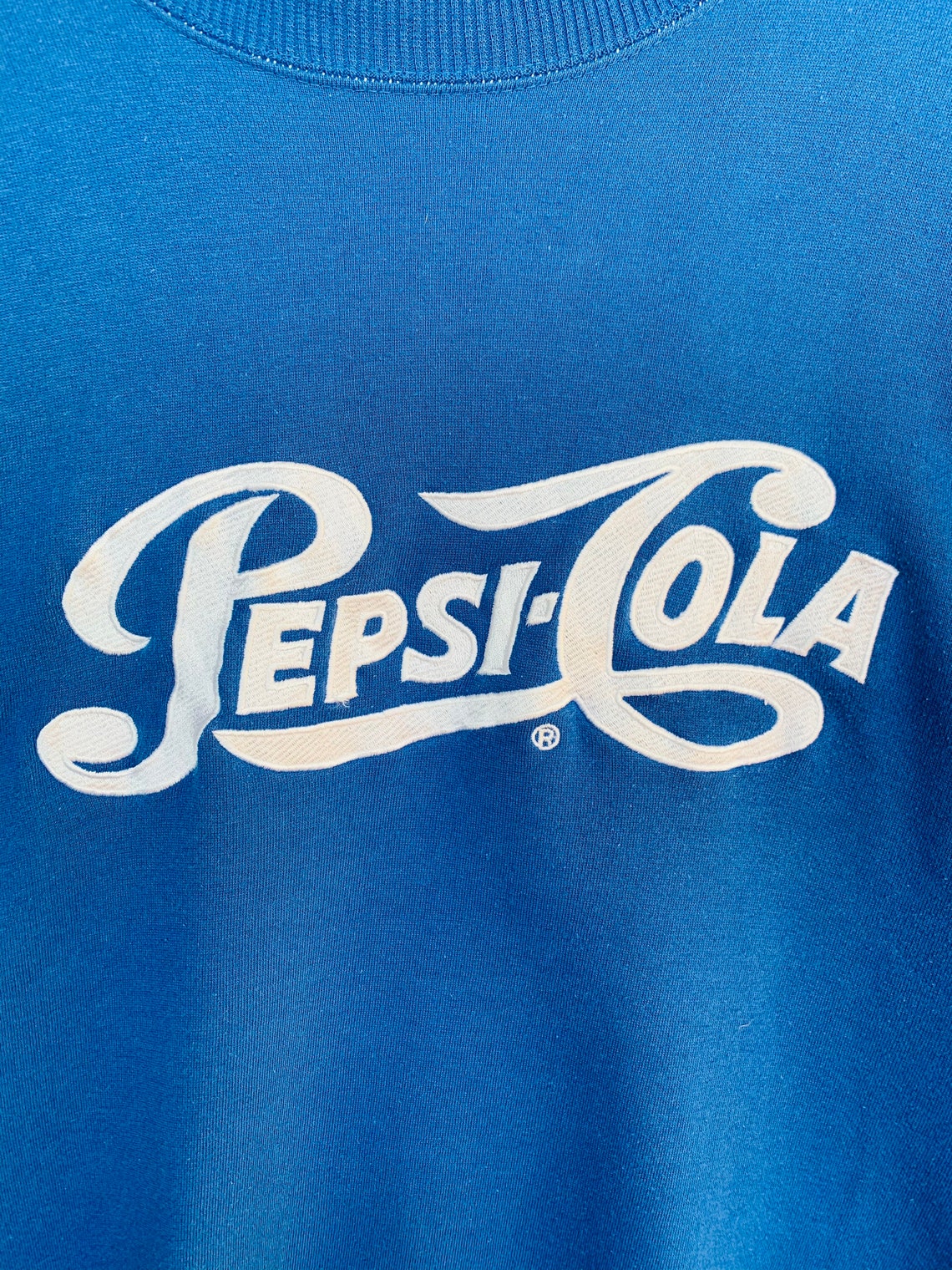 Vintage Pepsi-Cola Embroidery Logo Sweatshirt/Size LL/Blue | Etsy