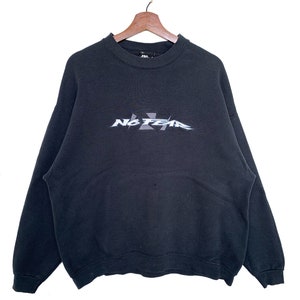 Vintage 90s No Fear Embroidered Sweatshirt - Made In USA