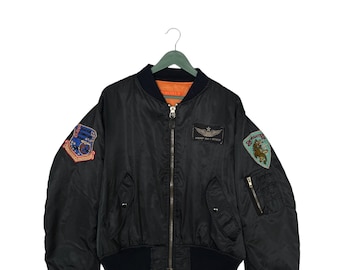 U.S. AIR FORCE MA-1ジャケット バーガンディ AVIREX