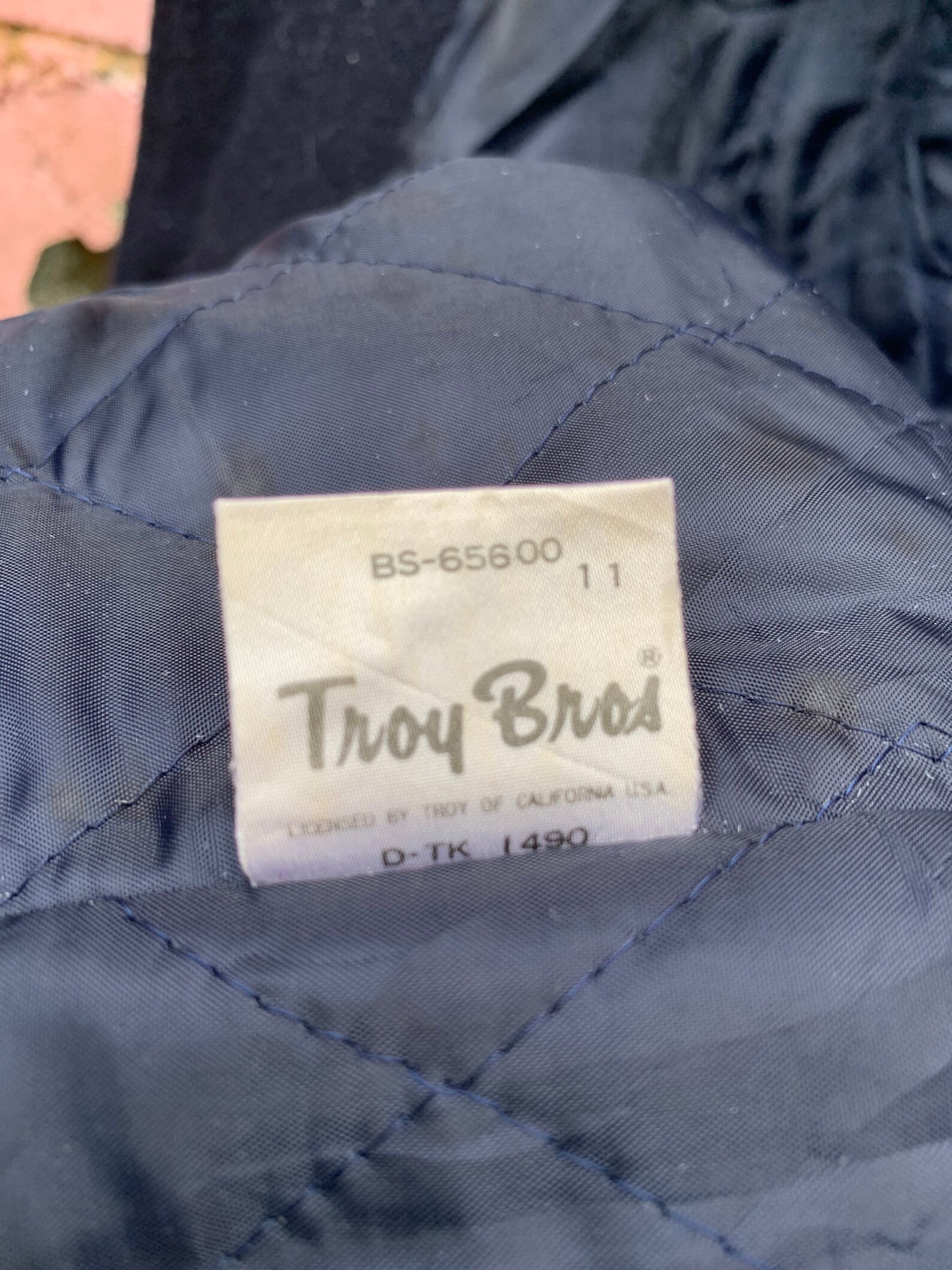 Vintage Troy Bros Wool Varsity Jacket/size M/dark Blue/snap | Etsy