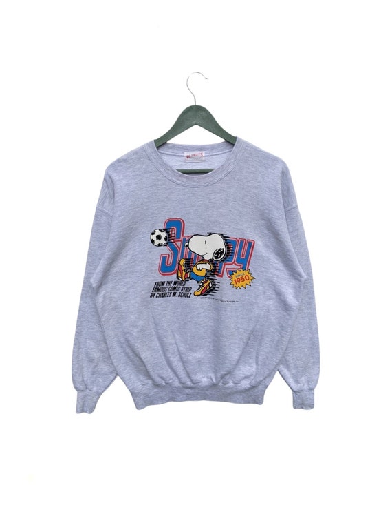 Vintage Peanuts Snoopy Sweatshirt/Gray Colour/Cre… - image 1