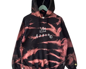 Sudadera con capucha con lavado ácido Aaron de Jean Michel Basquiat vintage
