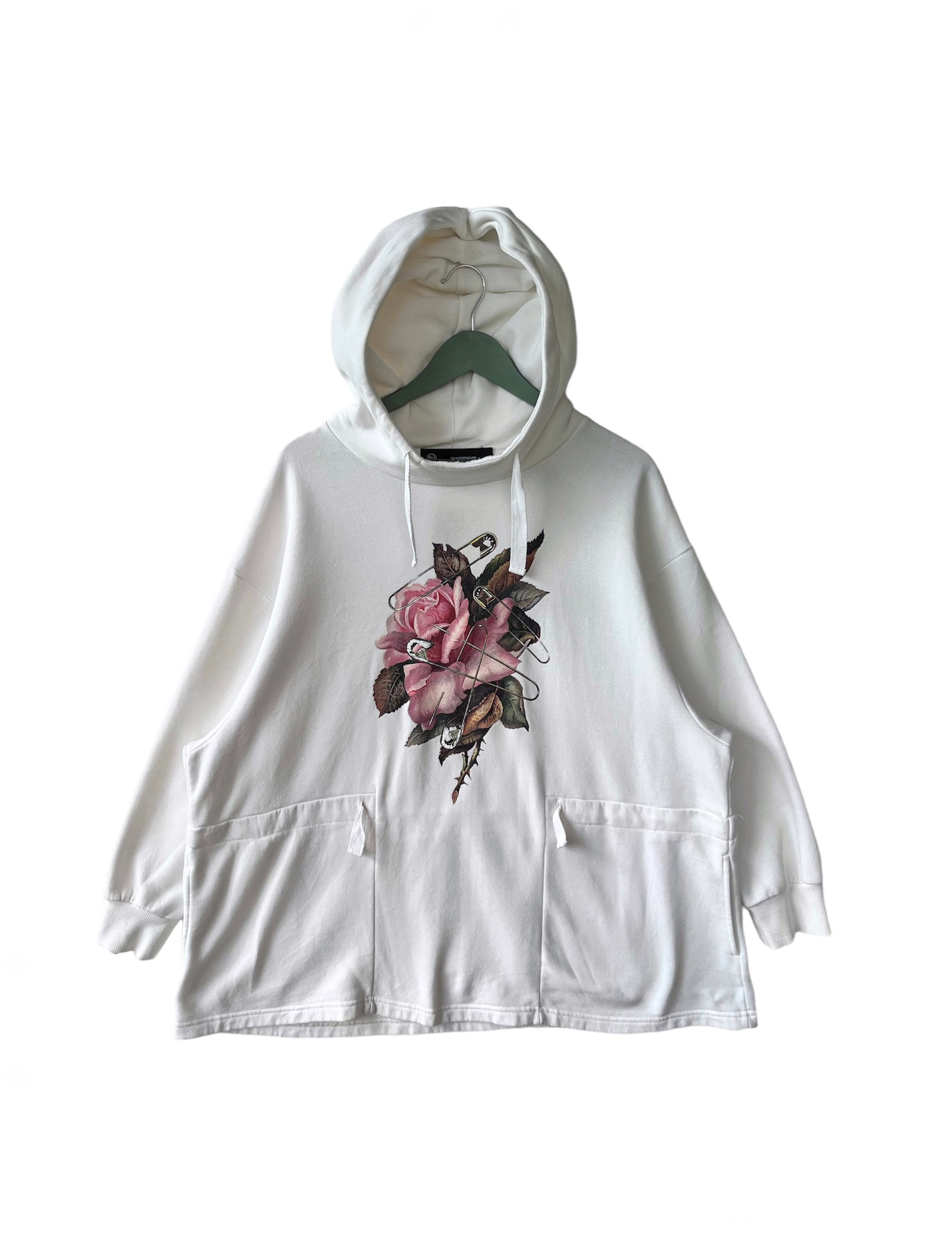 Gu X Undercover Oversized Hoodie/size Xl/white Color Gu X Undercover Oversized Hoodie/size Xl/white Color