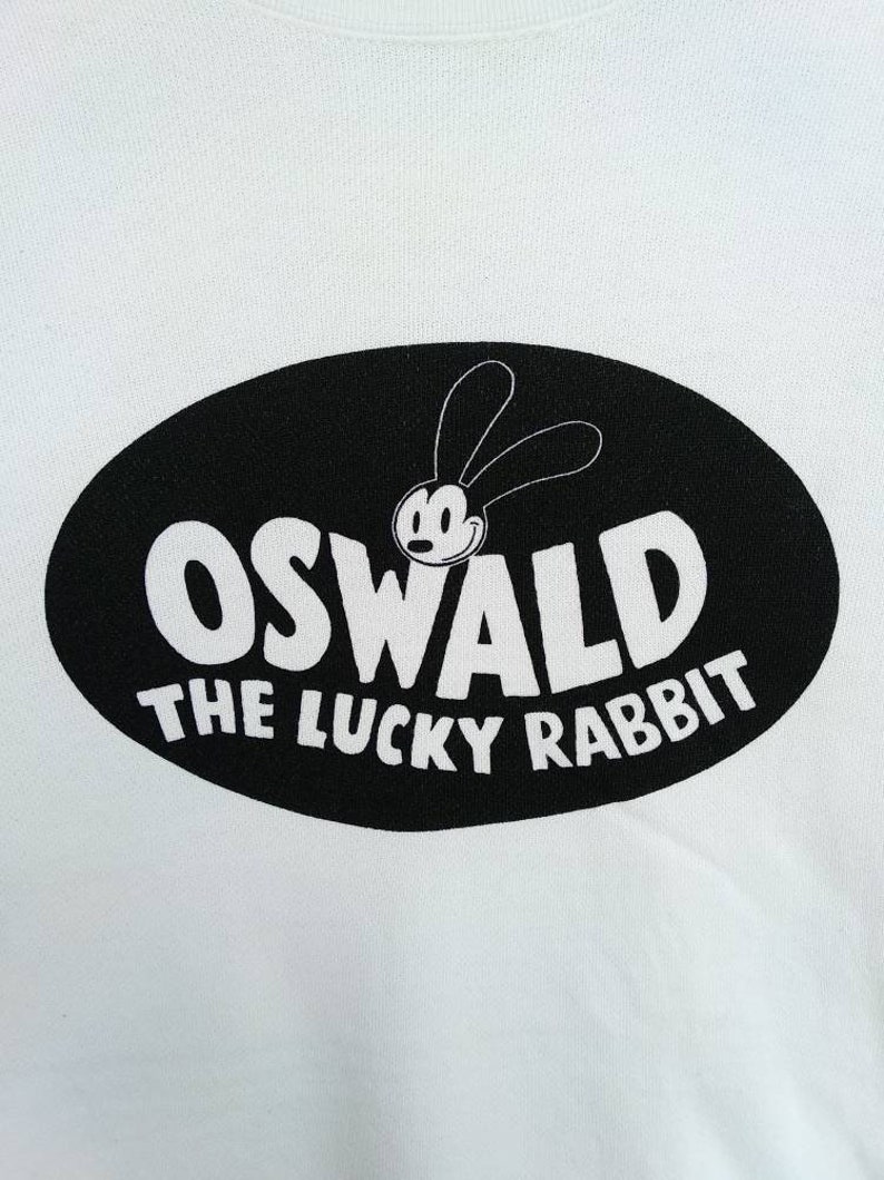 Uniqlo Oswald the Lucky Rabbit Sweatshirt,size L,white Colour,crew Neck ...