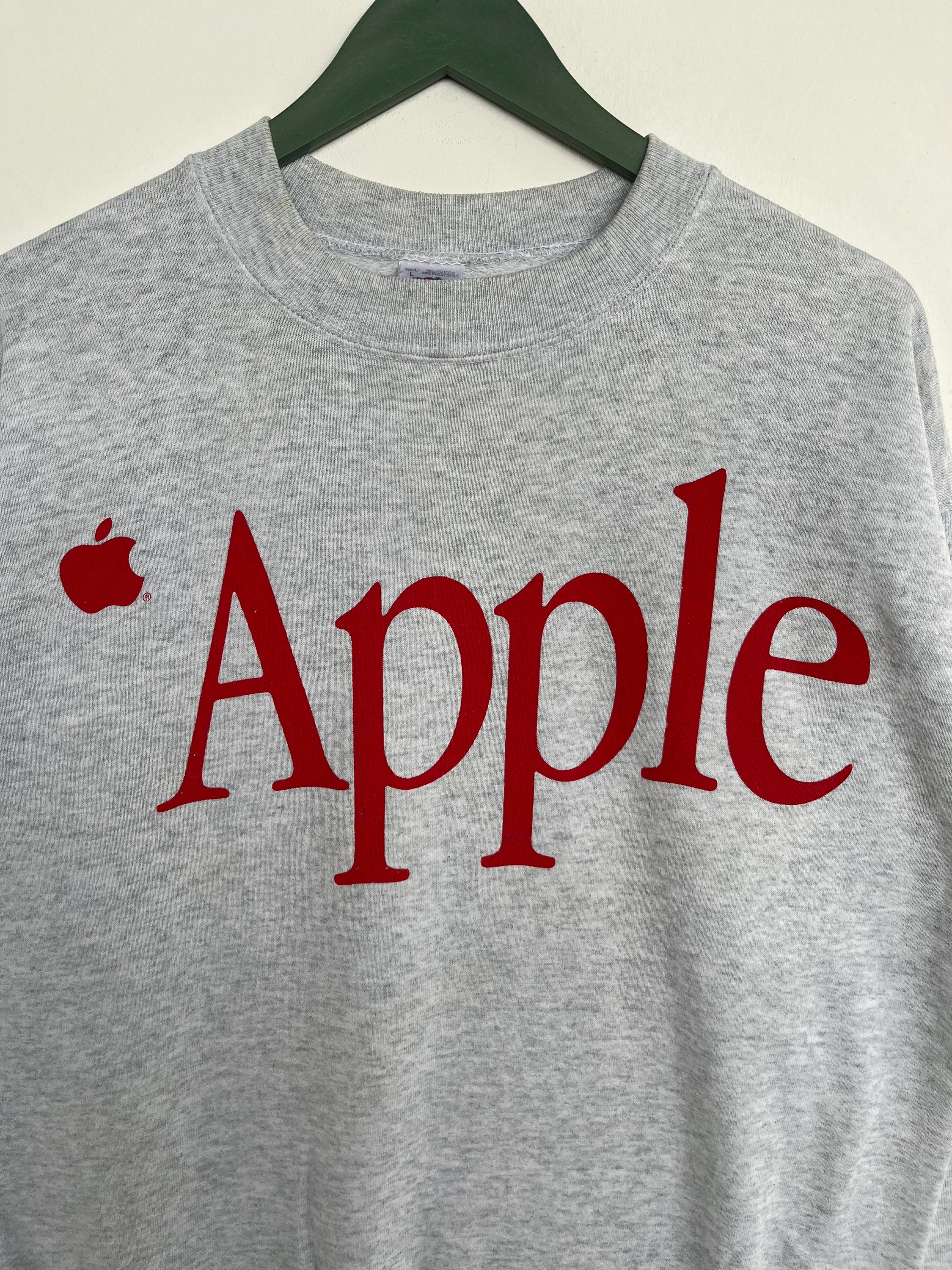 Vintage 90s Apple Computer Logo Sweatshirt/size L/grey Vintage 90s Apple Computer Logo Sweatshirt/size L/grey