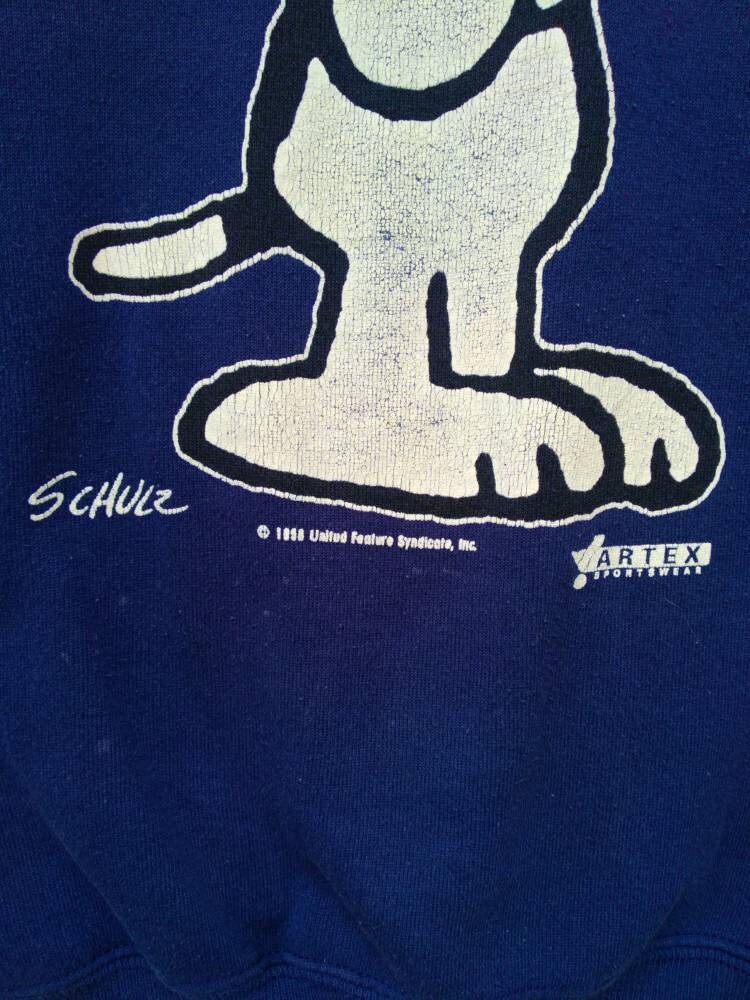 Vintage 90s Snoopy Sweatshirt/tag by Artex Sportswear/size L