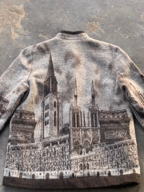 Vintage City Monument Art Sweater/Size M-L/Full-z… - image 4