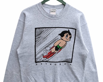 Vintage 1993 Onieta Tag Anime Astro Boy Sweatshirt/Made In Usa/Crewneck/Pullover/Long Sleeve/Grey Colour/movie/Film/Anime/Cartoon