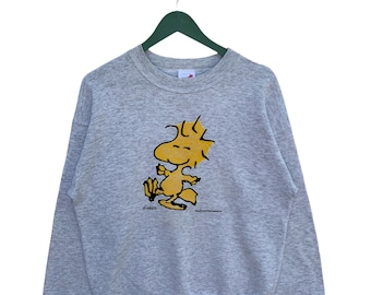 70s VINTAGE ARROW sweater 「SNOOPY」 L Vintage Arrow Snoopy Knit Sweater Men's Medium Orange Brown