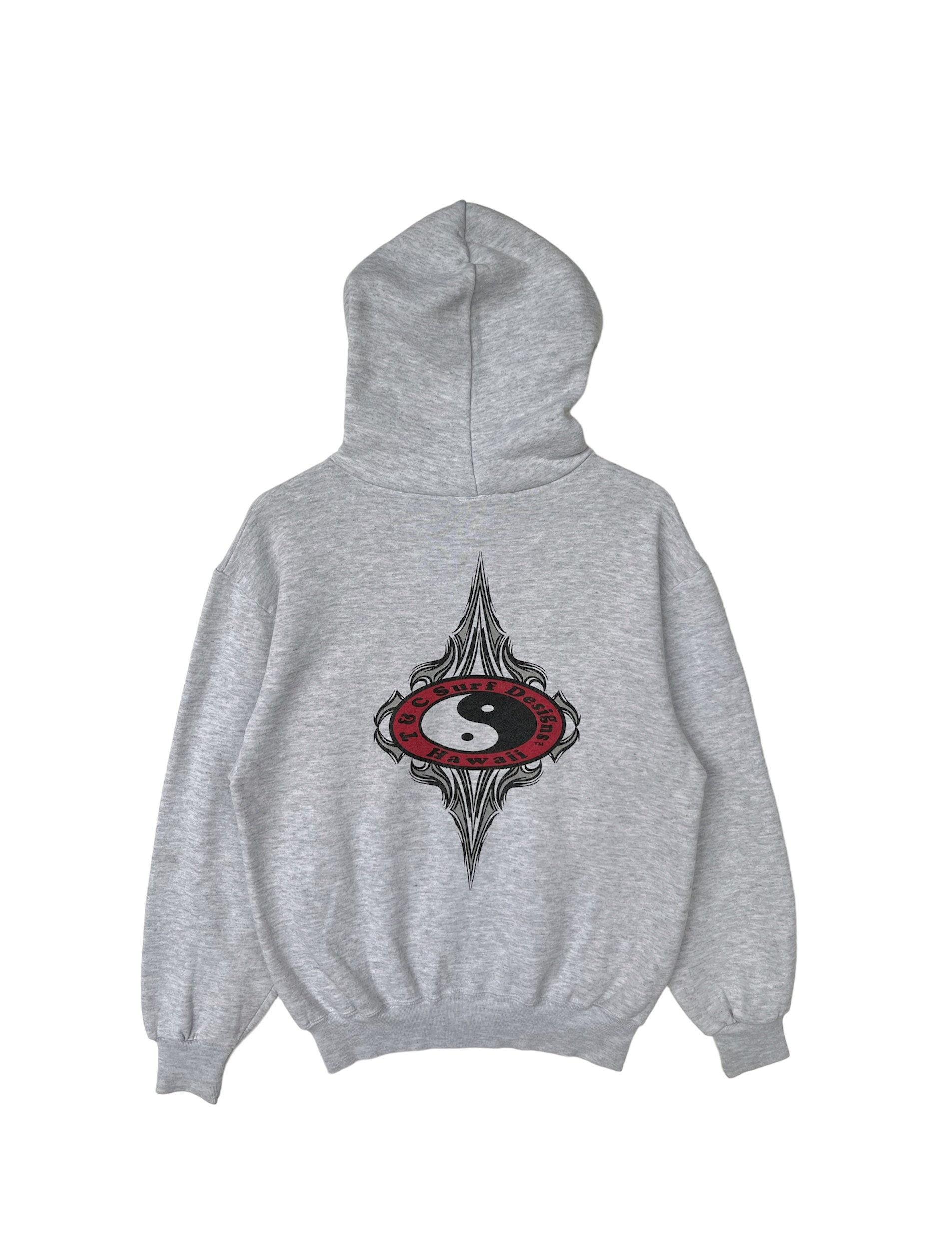 Vintage 90s T&C Surf Designs Hoodie/size L/grey Colour/made
