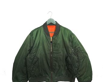 Vintage 90s Alpha Industries MA-1 Reversible Bomber Jacket