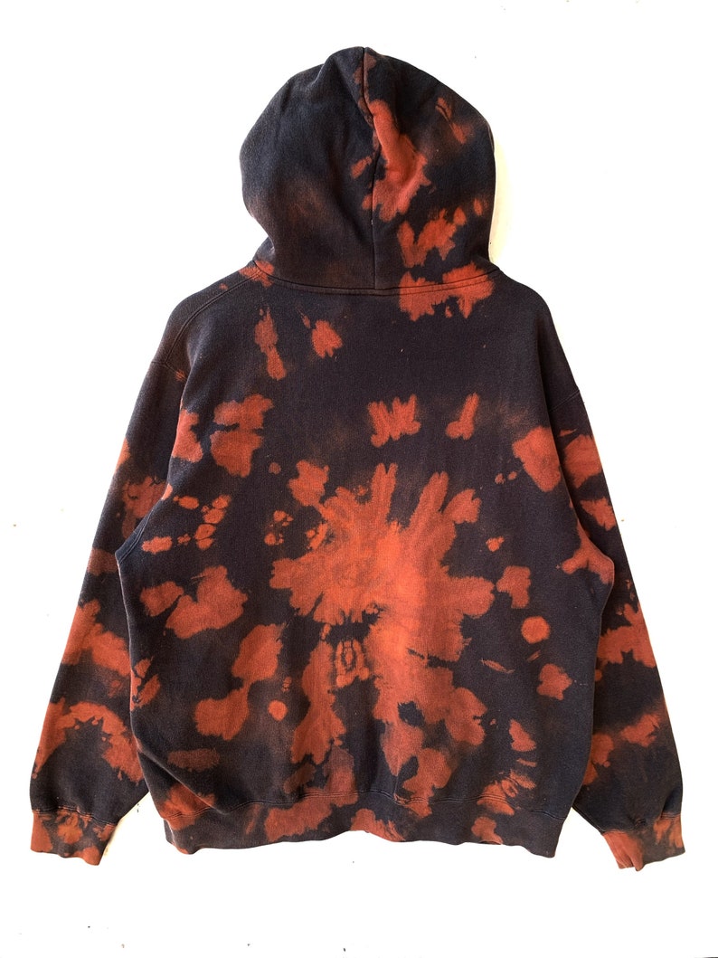 Vintage Bleach Art Stussy Sweater HoodieSize LHooded2000sFull ZipsSpell Are Pop OutNice Bleach Pattern.
