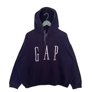 トップス OLD GAP 90s Logo Sweatshirts Navy M Vintage 90s Gap Rayon Fleece Hoodie Sweater Spellout Big