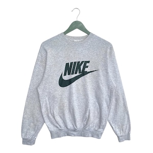 Vintage 90s Nike Big Logo Sweatshirt/Size L/Grey Camo colors/Crewneck/Long Sleeve/Pullover/Sportswear/Streetwear