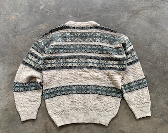vintage △▽ knit Vintage 90s Nike Knitwear Sweater/size L/multicolor/crewneck