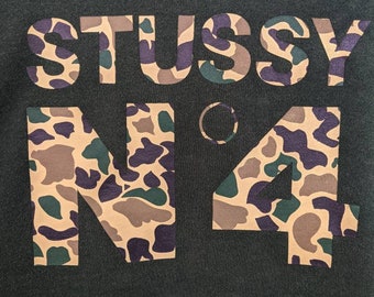 Vintage Stussy Camo Monogram Logo Hoodie/size M/pullover Vintage Stussy Camo Monogram Logo Hoodie/size M/pullover