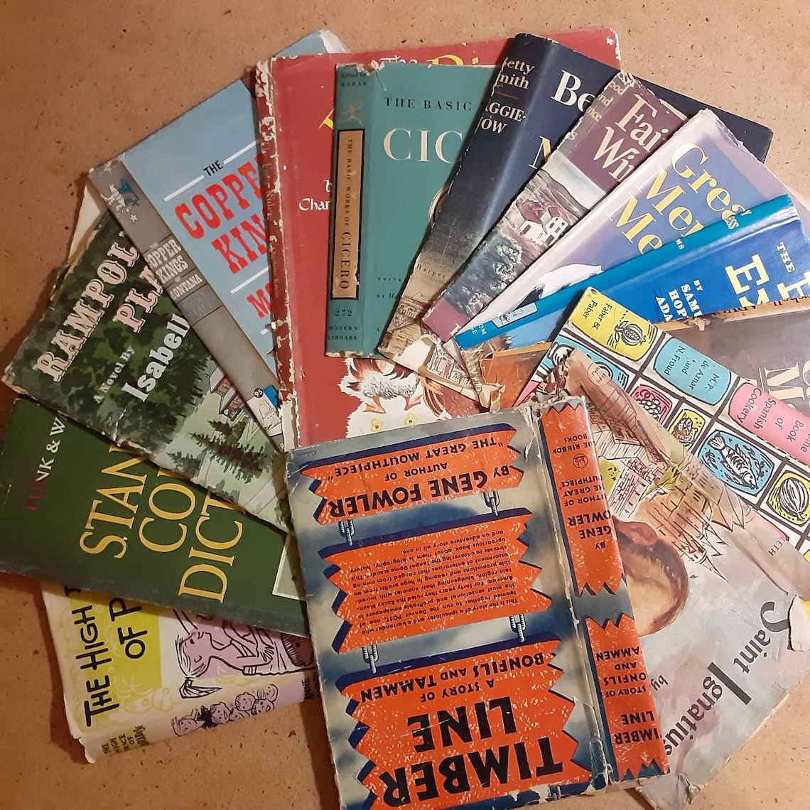 15 vintage book dust jackets book covers for crafting junk Etsy