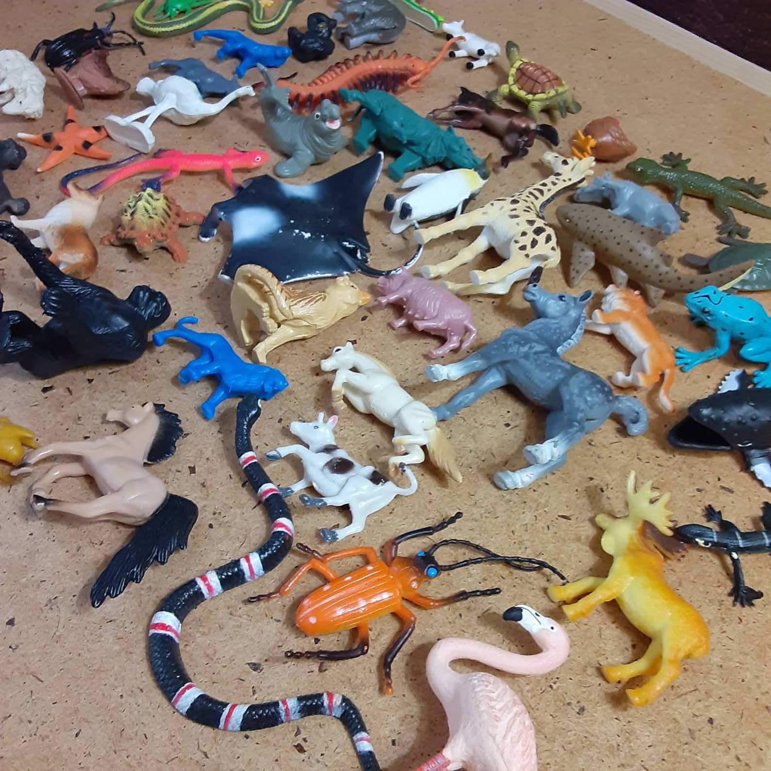 50 small plastic animals for crafting projects mini farm Etsy