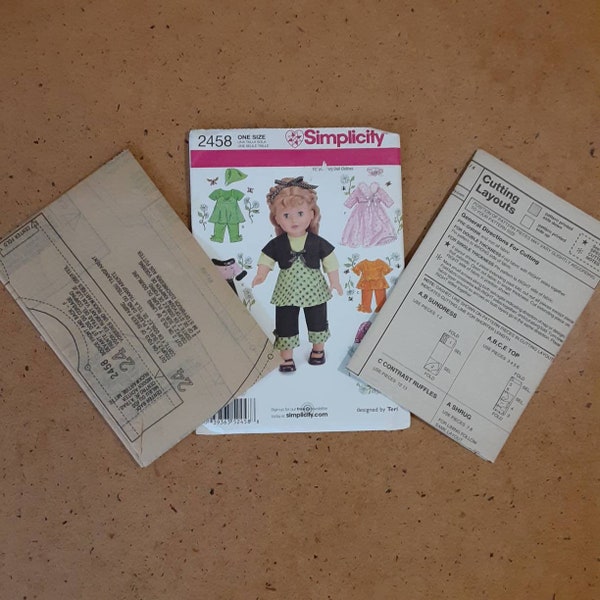 Ag Doll Clothes Pattern Etsy