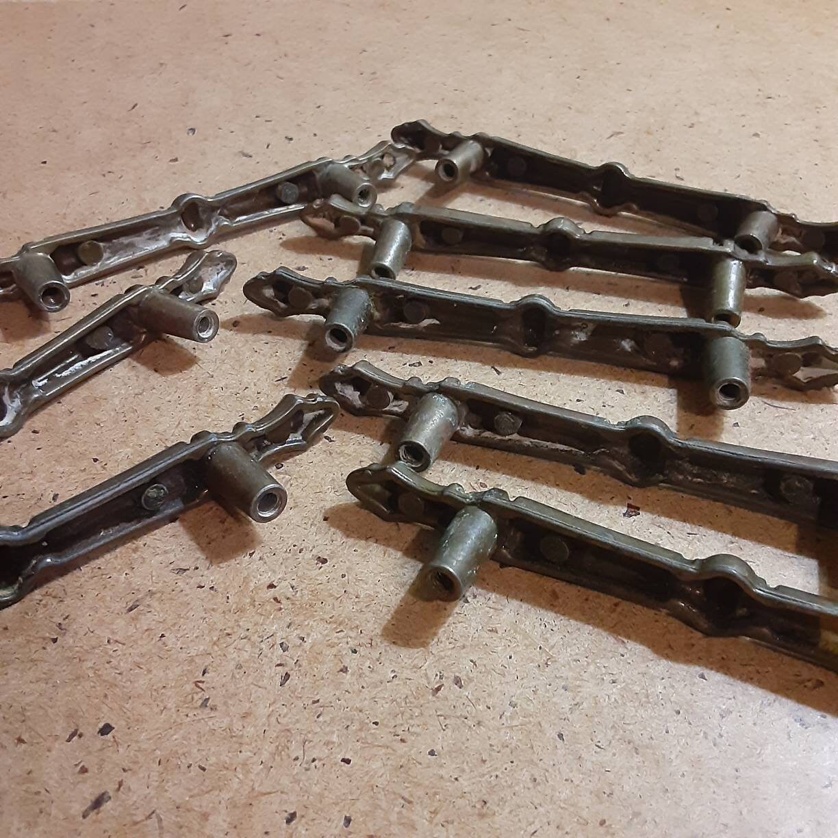 Vintage Brass Drawer Pulls and Backplates 8 Retro Furniture Etsy